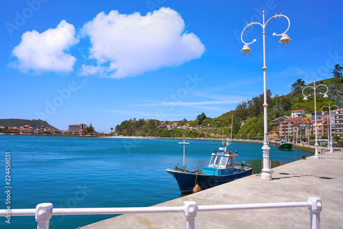 Ribadesella port fisherboat in Asturias Spain