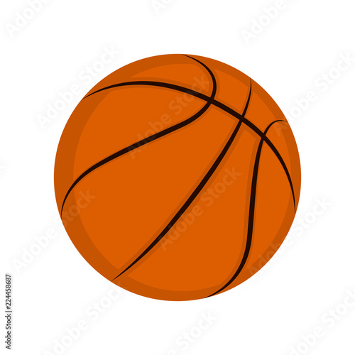 Isolated basketball ball