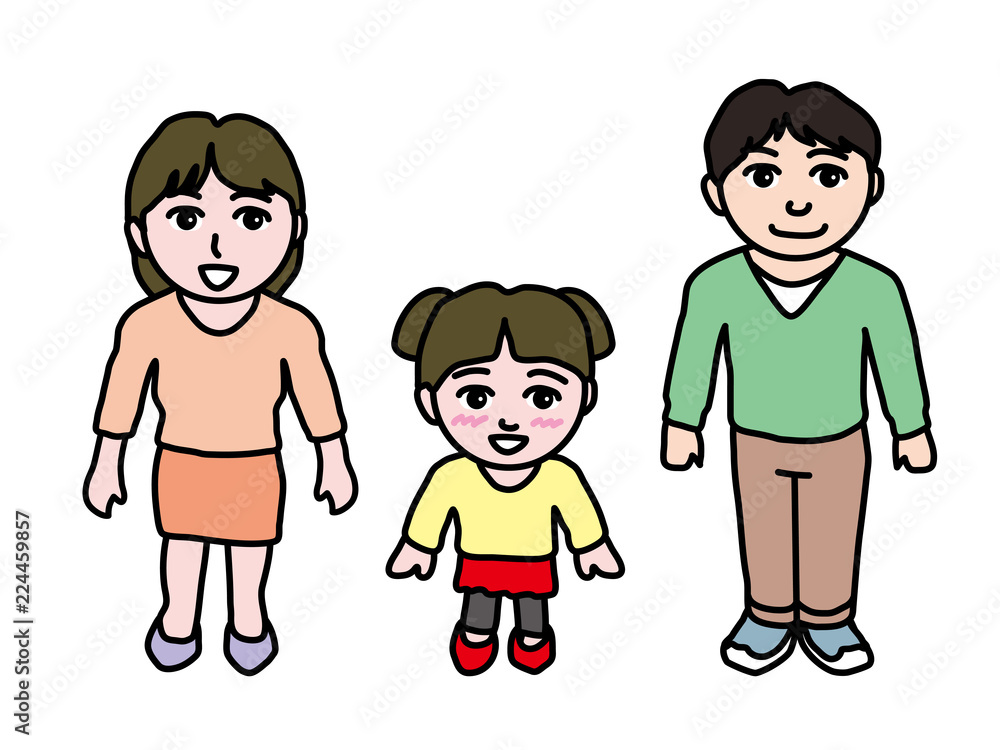 若い3人家族 若い3人家族