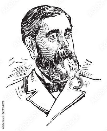 Walter Quinton Gresham, vintage illustration