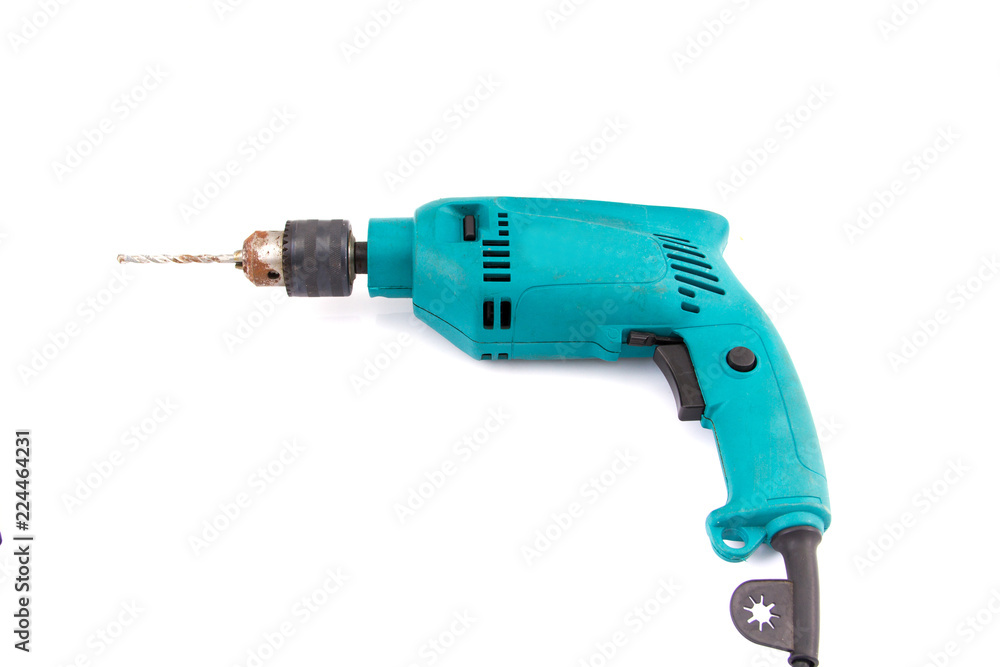 Used Drill on white background