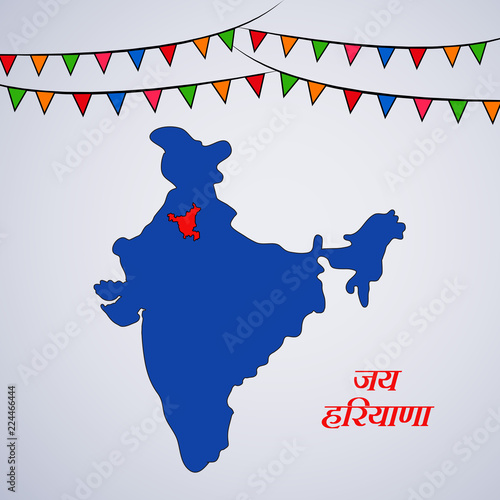 illustration of elements of Indian state Haryana Divas background