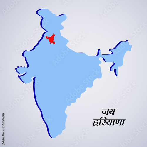 illustration of elements of Indian state Haryana Divas background