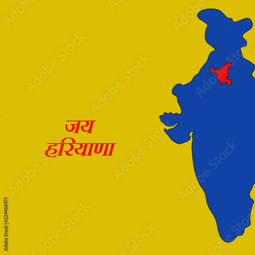 illustration of elements of Indian state Haryana Divas background