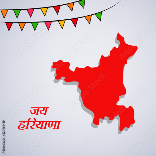 illustration of elements of Indian state Haryana Divas background