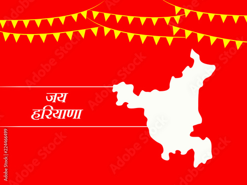 illustration of elements of Indian state Haryana Divas background