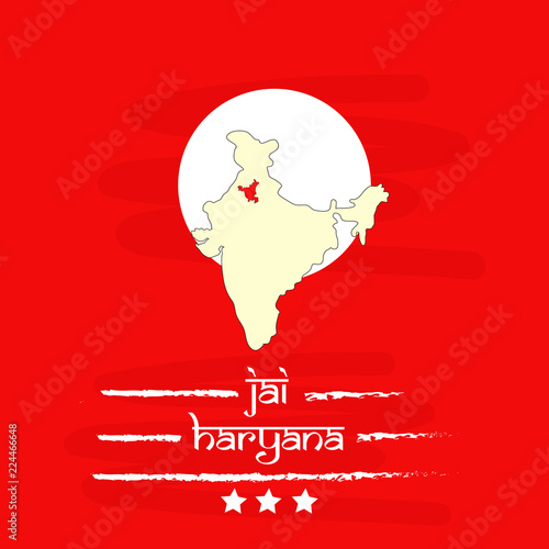 illustration of elements of Indian state Haryana Divas background