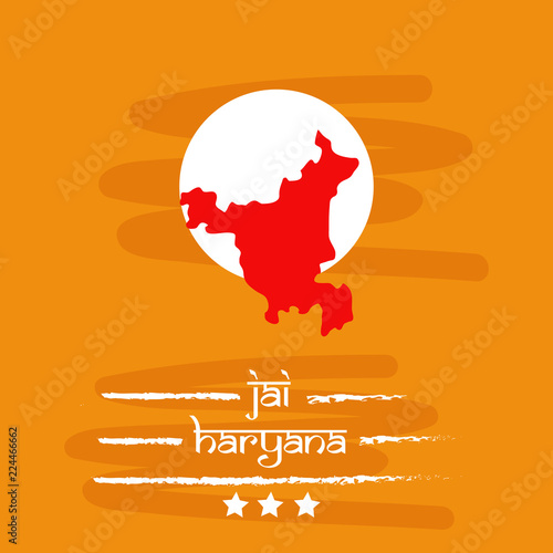 illustration of elements of Indian state Haryana Divas background