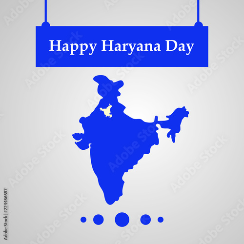 illustration of elements of Indian state Haryana Divas background