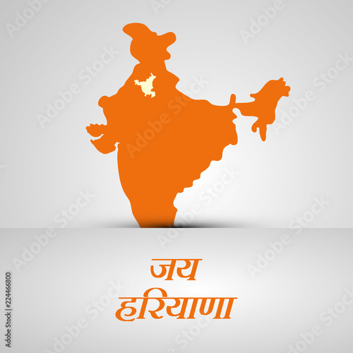 illustration of elements of Indian state Haryana Divas background