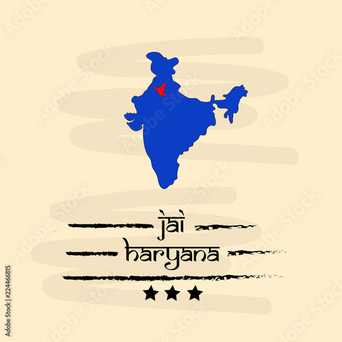 illustration of elements of Indian state Haryana Divas background