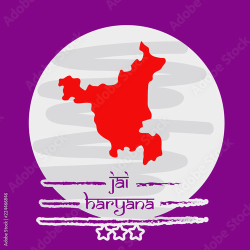 illustration of elements of Indian state Haryana Divas background