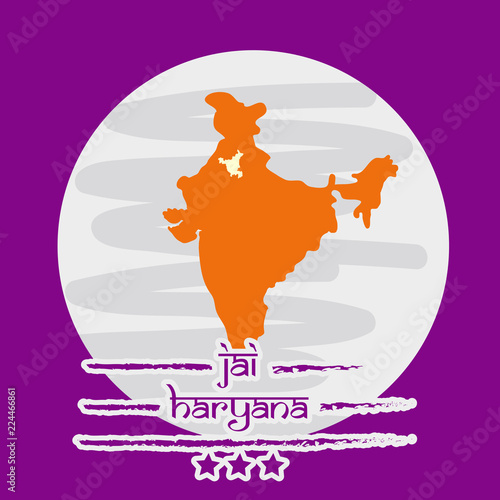 illustration of elements of Indian state Haryana Divas background