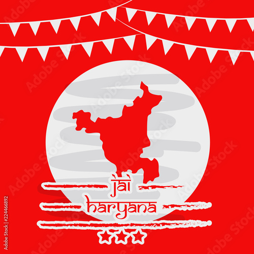 illustration of elements of Indian state Haryana Divas background
