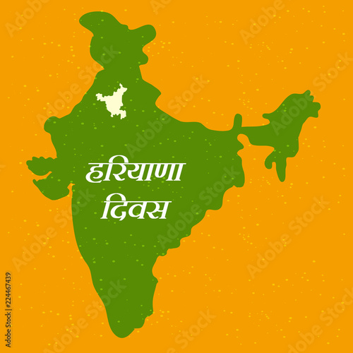 illustration of elements of Indian state Haryana Divas background
