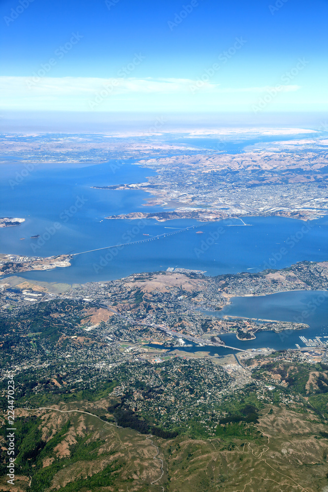 San Francisco on the Bay, California: Looking towards the north part of the bay San Francisco on the Bay, California: Looking towards the north part of the bay