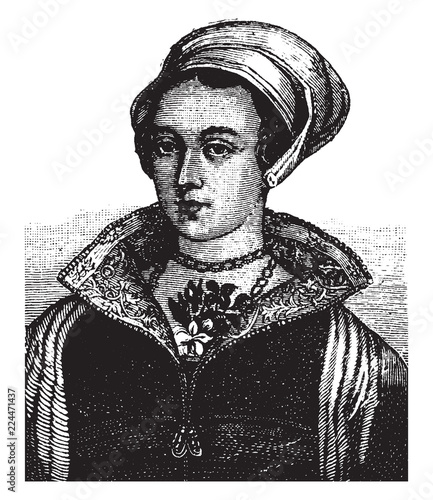 Lady Jane Dudley, vintage illustration