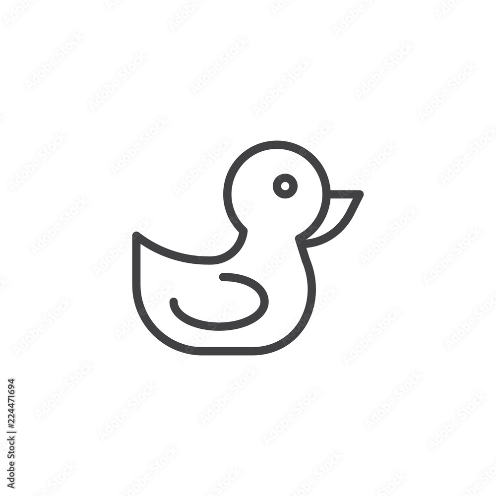 Bath Duck outline icon. linear style sign for mobile concept and web design. Rubber duck simple line vector icon. Symbol, logo illustration. Pixel perfect vector graphics Bath Duck outline icon. linear style sign for mobile concept and web design. Rubber duck simple line vector icon. Symbol, logo illustration. Pixel perfect vector graphics
