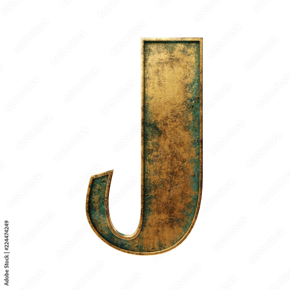 Old bronze ancient 3d isolated alphabet an numbers Old bronze ancient 3d isolated alphabet an numbers