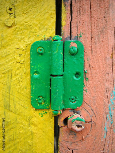 Wallpaper Mural Old hinge on the door close-up Torontodigital.ca