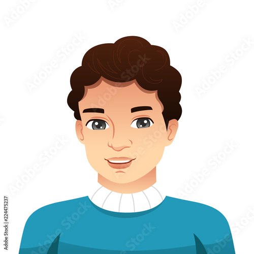 Portrait of a Young Man Illustration