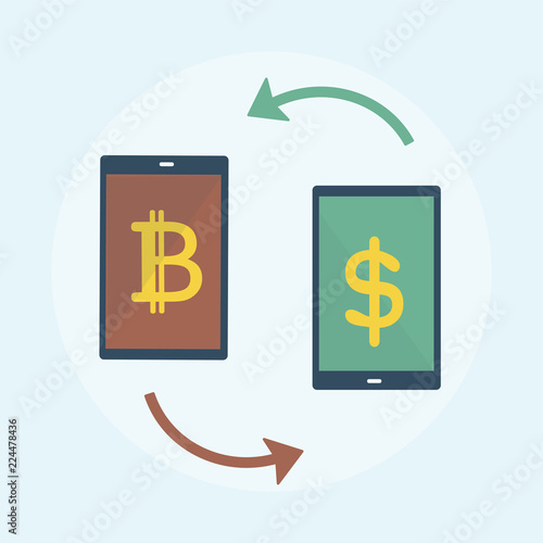 Illustration of bitcoin concept