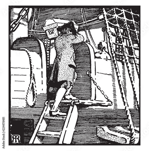 Benjamin Franklin, vintage illustration