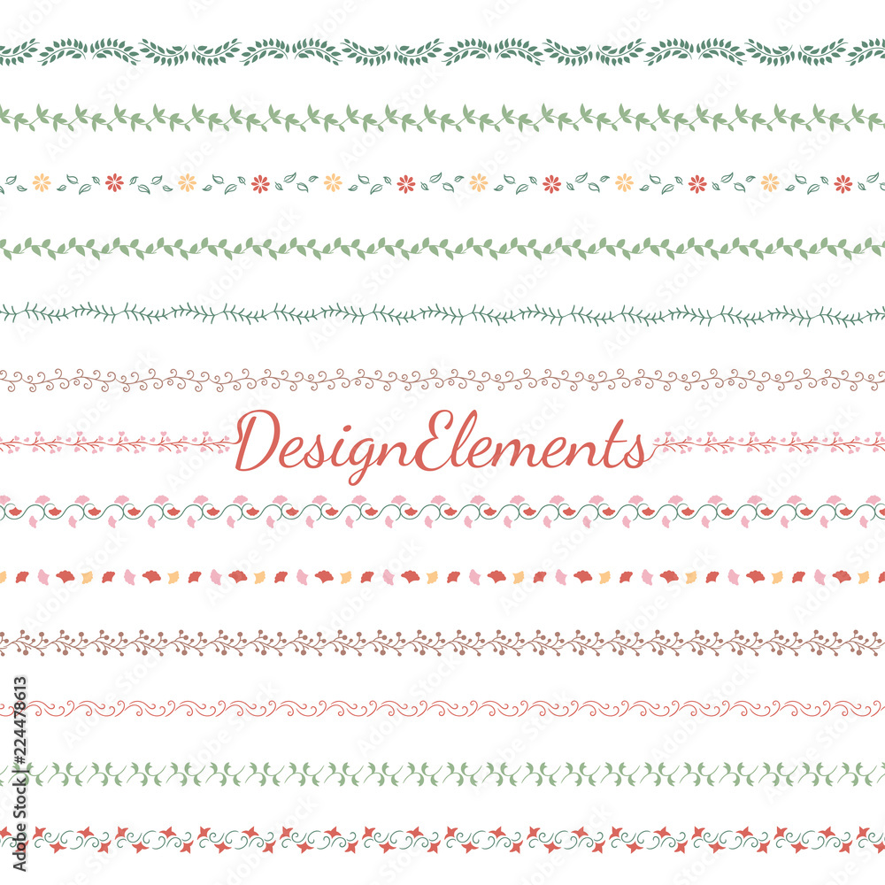Collection of divider design element vectors Collection of divider design element vectors