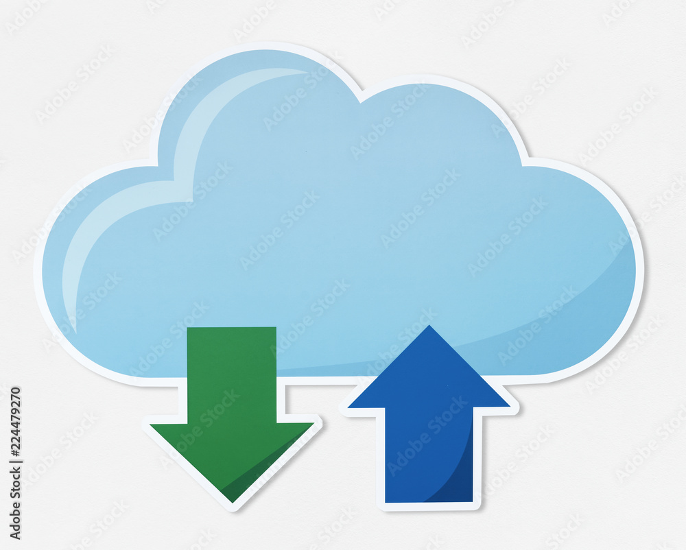 Cloud computing vector illustration icon Cloud computing vector illustration icon