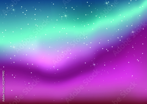 Vector illustration of fantastic colorful galaxy,Abstract cosmic background