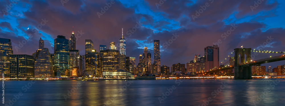 New York night cityscape