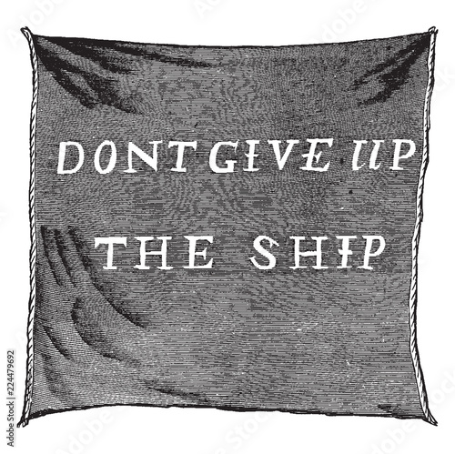 Perry's Battle Flag, vintage illustration