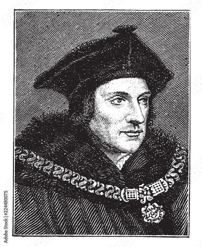 Sir Thomas More vintage illustration.