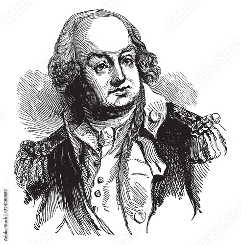 Benjamin Lincoln, vintage illustration