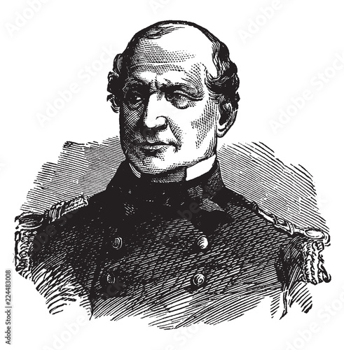 Silas Horton Stringham, vintage illustration