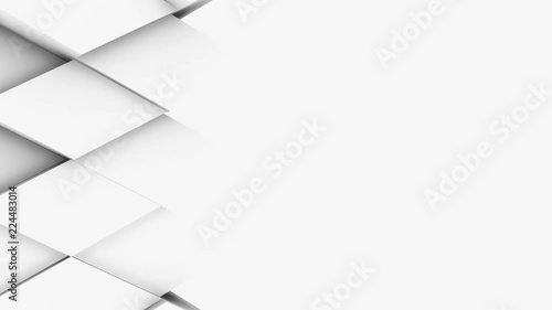 abstract diamond geometric surface, light bright clean minimal rhombic  grid pattern, random waving motion background canvas in pure wall architectural white