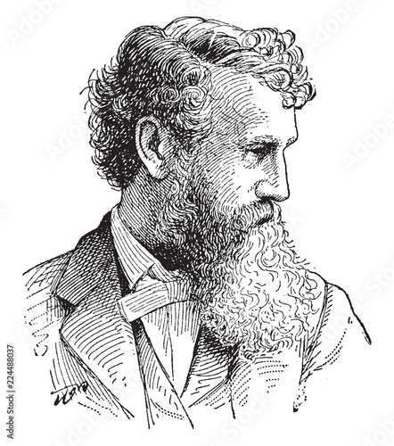 John Muir, vintage illustration