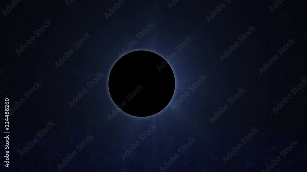 solar Eclipse, view from space, unknown planet or moon solar Eclipse, view from space, unknown planet or moon