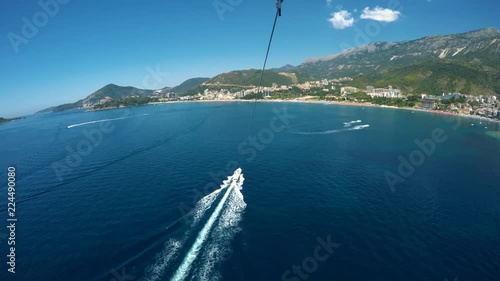Aerial view of Budva city, Montenegro