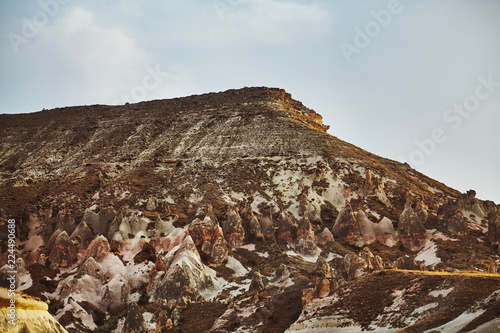 Views of Cappadocia volcanic kanyon cave houses in Turkey photo