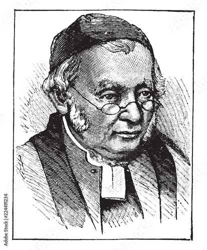 Rev. Edward Bouverie Pusey, vintage illustration