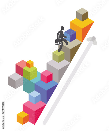 Erfolgreich aufsteigen, icon Grafik