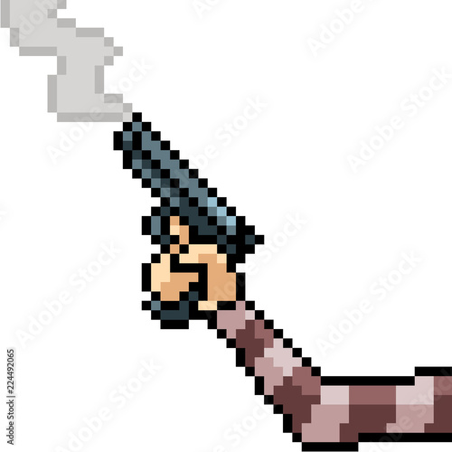 vector pixel art murderer hand