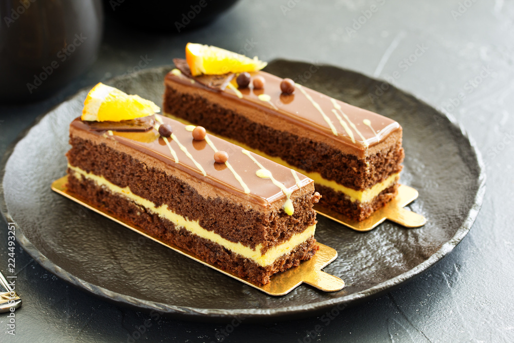 Chocolate-orange mousse cake. Chocolate-orange mousse cake.