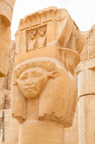Goddess Hathor. Hatshepsut Temple, Luxor, Egypt