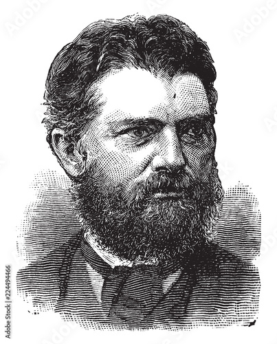 Simon Newcomb, vintage illustration