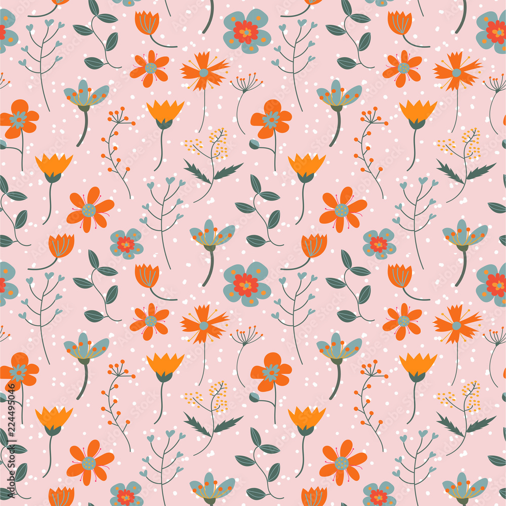 floral seamless pattern. flower background. 