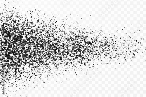 Abstract particles on transparent background. Graphic concept for your design.