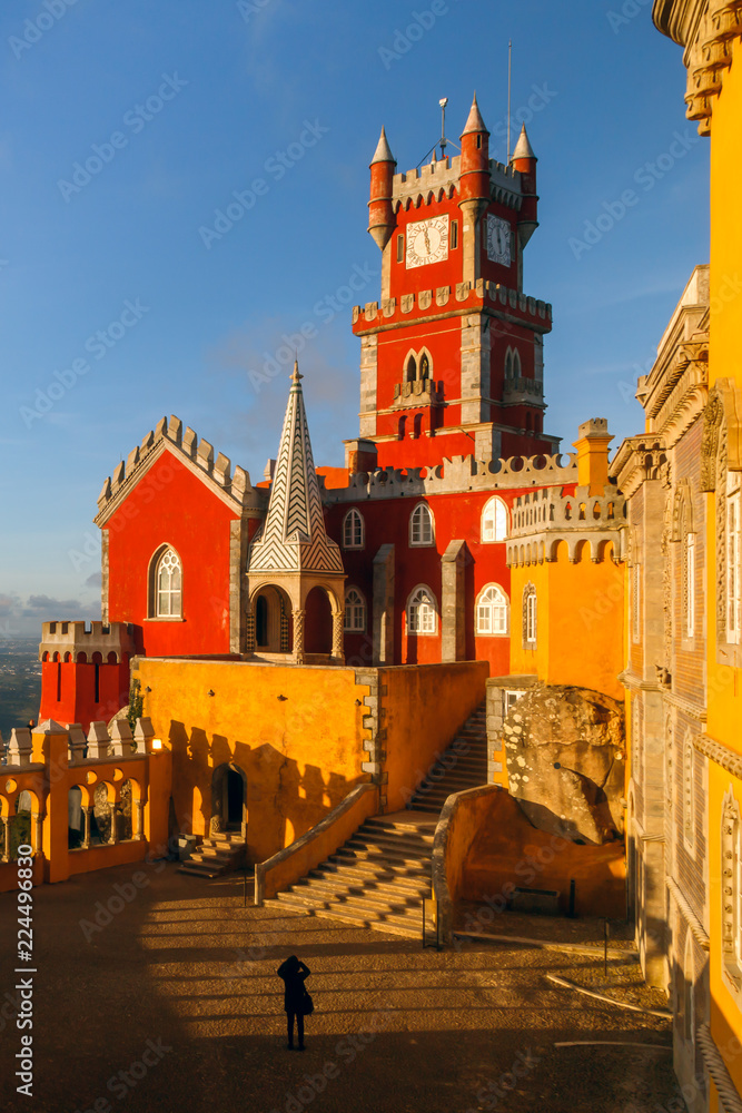Obraz premium Pena National Palace, Sintra, Portugal. Travel Europe, holidays in Portugal.
