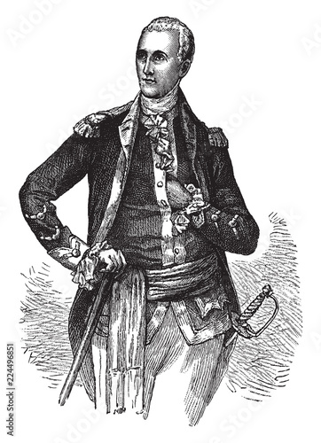 General Lafayette, vintage illustration